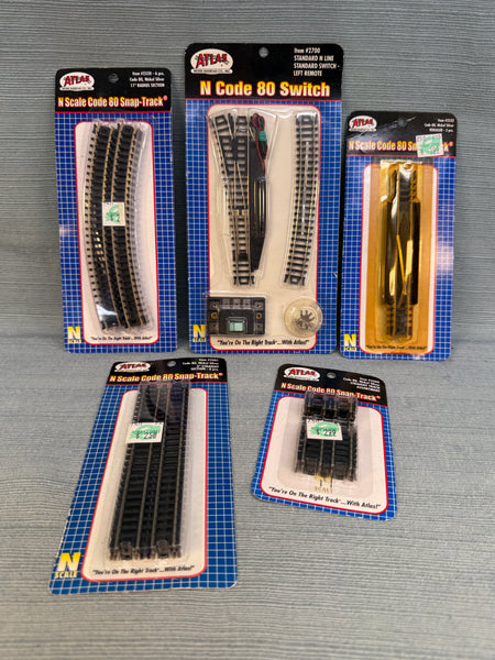 Atlas N Scale Code 80 Model Railroad Track Lot - Brand New!