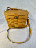 1999 Longaberger Basket Purse with Shoulder Strap & Fabric-covered Plastic Liner