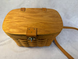 1999 Longaberger Basket Purse with Shoulder Strap & Fabric-covered Plastic Liner
