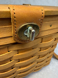 1999 Longaberger Basket Purse with Shoulder Strap & Fabric-covered Plastic Liner