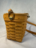 1999 Longaberger Basket Purse with Shoulder Strap & Fabric-covered Plastic Liner