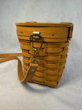 1999 Longaberger Basket Purse with Shoulder Strap & Fabric-covered Plastic Liner