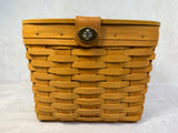 1999 Longaberger Basket Purse with Shoulder Strap & Fabric-covered Plastic Liner
