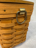 1999 Longaberger Basket Purse with Shoulder Strap & Fabric-covered Plastic Liner