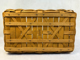 2003 Longaberger Christmas Collection Traditions Basket w/Lid, 2 Fabric & 1 Plastic Liner