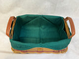2003 Longaberger Christmas Collection Traditions Basket w/Lid, 2 Fabric & 1 Plastic Liner