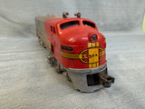 Lionel Santa Fe Locomotive 2333-20 & Sunoco Oil Tanker Car O Gauge Model Railroad