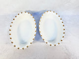 Vietri Italy Palladio Gold Oval Serving Bowls - Lot of 2
