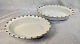 Vietri Italy Palladio Gold Oval Serving Bowls - Lot of 2