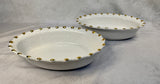 Vietri Italy Palladio Gold Oval Serving Bowls - Lot of 2