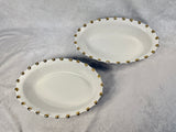 Vietri Italy Palladio Gold Oval Serving Bowls - Lot of 2