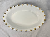 Vietri Italy Palladio Gold Oval Serving Bowls - Lot of 2