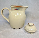 Noritake Stoneware Raindance Coffee Pot & Cream Pitcher