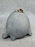 Raku Zoo Walrus Whistle by Chris Moses, Signed by Artist