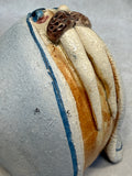 Raku Zoo Walrus Whistle by Chris Moses, Signed by Artist