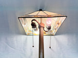 Aztec Design Stained Glass Shade Table Lamp