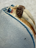 Raku Zoo Walrus Whistle by Chris Moses, Signed by Artist