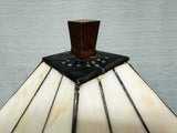Aztec Design Stained Glass Shade Table Lamp