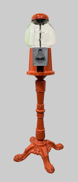 Vtg. Carousel Cast Iron Glass Acorn Gumball Machine, Made in USA