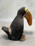 Raku Zoo Toucan Whistle by Chris Moses, Signed by Artist