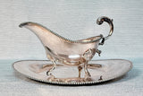 Prill Silver Co. Plated Gravy Boat with Tray