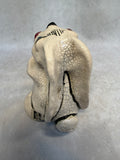 Raku Zoo Rabbit with Carrot Whistle by Chris Moses, Signed by Artist