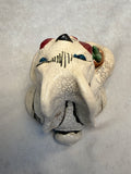 Raku Zoo Rabbit with Carrot Whistle by Chris Moses, Signed by Artist