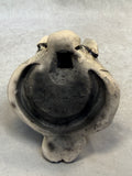 Raku Zoo Rabbit with Carrot Whistle by Chris Moses, Signed by Artist