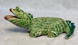 Raku Zoo Alligator Whistle by Chris Moses, Signed by Artist