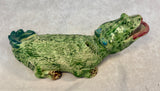 Raku Zoo Alligator Whistle by Chris Moses, Signed by Artist