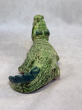 Raku Zoo Alligator Whistle by Chris Moses, Signed by Artist
