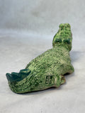 Raku Zoo Alligator Whistle by Chris Moses, Signed by Artist