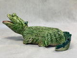 Raku Zoo Alligator Whistle by Chris Moses, Signed by Artist
