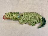 Raku Zoo Alligator Whistle by Chris Moses, Signed by Artist