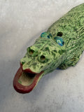 Raku Zoo Alligator Whistle by Chris Moses, Signed by Artist