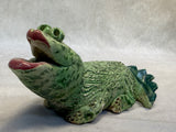 Raku Zoo Alligator Whistle by Chris Moses, Signed by Artist