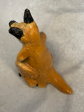Raku Zoo Kangaroo & Joey Whistle by Chris Moses, Signed by Artist