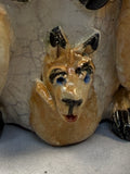 Raku Zoo Kangaroo & Joey Whistle by Chris Moses, Signed by Artist