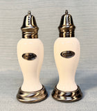 Siena Collection Porcelain & Pewter Salt & Pepper by Godinger - Brand New!