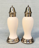 Siena Collection Porcelain & Pewter Salt & Pepper by Godinger - Brand New!
