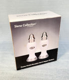 Siena Collection Porcelain & Pewter Salt & Pepper by Godinger - Brand New!
