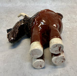 Raku Zoo Bison Whistle by Chris Moses, Signed by Artist
