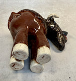 Raku Zoo Bison Whistle by Chris Moses, Signed by Artist