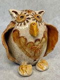 Raku Zoo Owl Whistle by Chris Moses, Signed by Artist