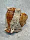 Raku Zoo Owl Whistle by Chris Moses, Signed by Artist