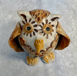 Raku Zoo Owl Whistle by Chris Moses, Signed by Artist