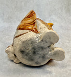 Raku Zoo Owl Whistle by Chris Moses, Signed by Artist