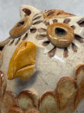 Raku Zoo Owl Whistle by Chris Moses, Signed by Artist