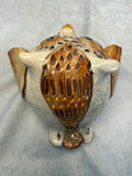 Raku Zoo Owl Whistle by Chris Moses, Signed by Artist