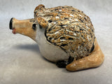 Raku Zoo Hedgehog Whistle by Chris Moses, Signed by Artist